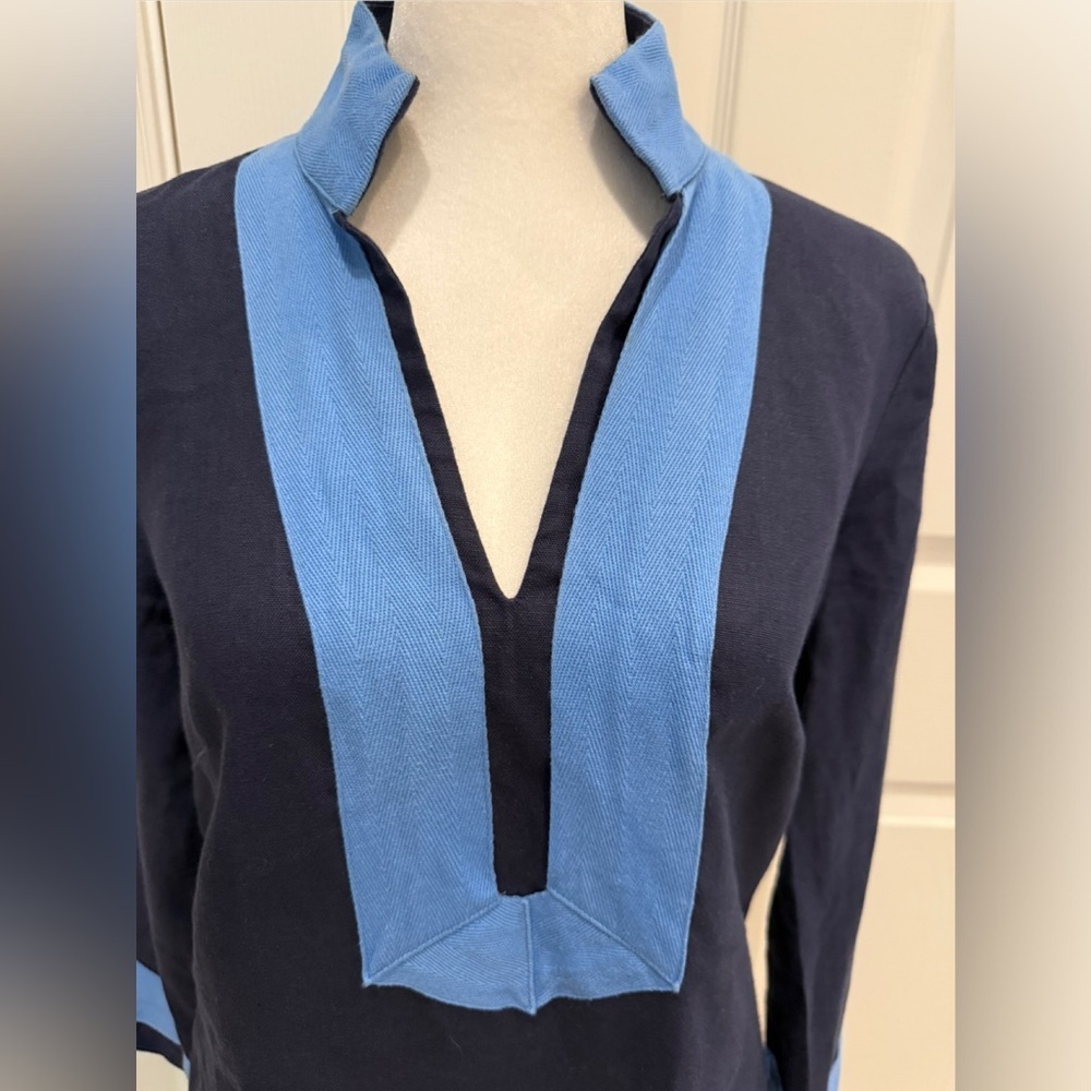 Sail to Sable Navy and Sky Blue Dress. XS - Picture 5 of 9